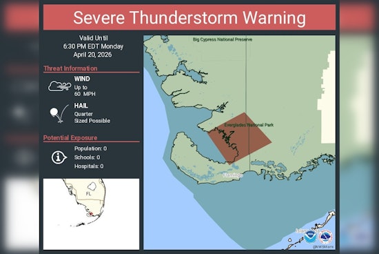 Severe Storms Take Aim At Remote Everglades As Monroe County Warning Hits