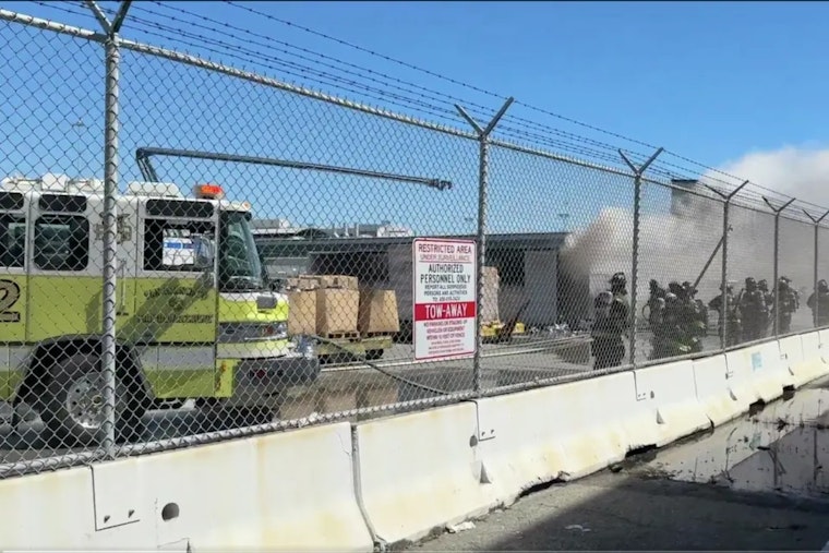 SFO Cargo Blaze Sends Smoke Soaring, Stalls AirTrain Blue Line