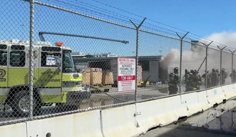 SFO Cargo Blaze Sends Smoke Soaring, Stalls AirTrain Blue Line