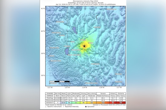 Silver Springs Shockwave 5.7 Nevada Quake Sways Sacramento Monday Night