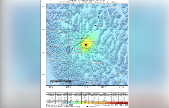 Silver Springs Shockwave 5.7 Nevada Quake Sways Sacramento Monday Night