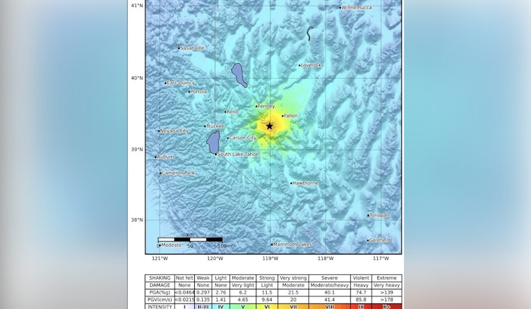 Silver Springs Shockwave 5.7 Nevada Quake Sways Sacramento Monday Night
