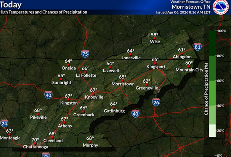 Sunny Skies and Dry Conditions Expected All Week in Knoxville