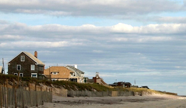 Thick Smoke Towers Over Ocean Beach as Crews Fight Fire Island Blaze