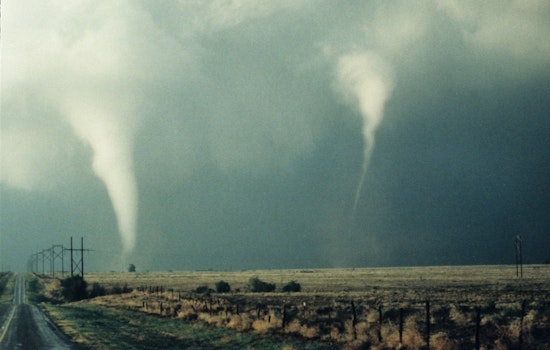 Twin Twisters Team Up In Wild Show Near Small Oklahoma Town