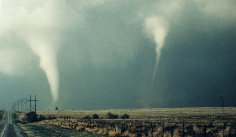 Twin Twisters Team Up In Wild Show Near Small Oklahoma Town