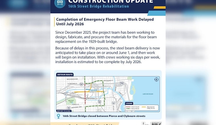 Unity Bridge Shutdown Drags On, Detours Now Stretch Into July