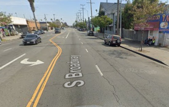 Vacant South L.A. Storefront Erupts In Smoky Broadway Blaze