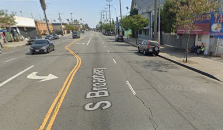 Vacant South L.A. Storefront Erupts In Smoky Broadway Blaze