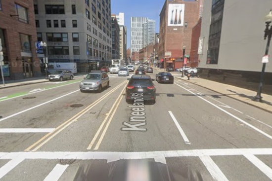 Water Main Break Floods Kneeland Street in Downtown Boston