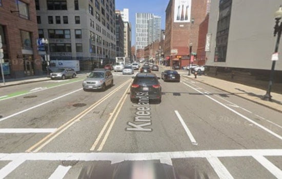 Water Main Break Floods Kneeland Street in Downtown Boston