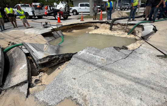 Water Main Break Rips Gaping Crater In DeLand Street