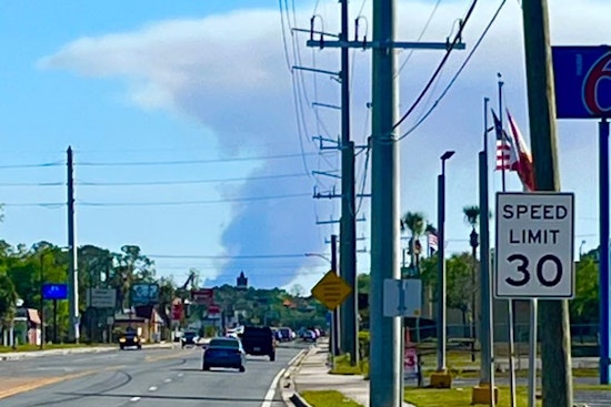 SR 26 Wildfire Near Orange Heights Sends Creeping Haze Into Bradford County