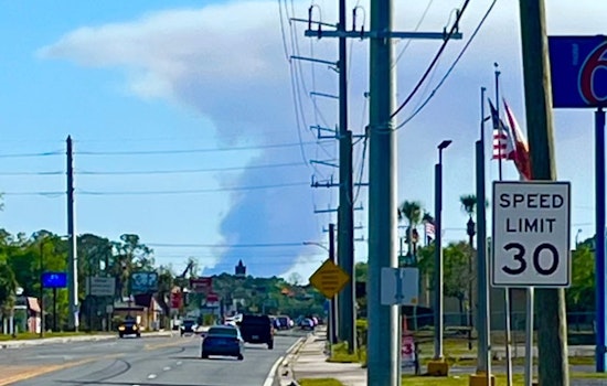 SR 26 Wildfire Near Orange Heights Sends Creeping Haze Into Bradford County