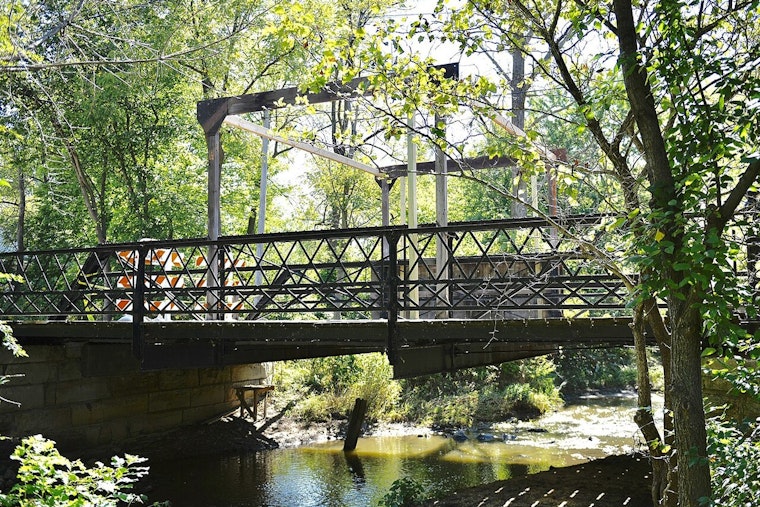 Work Van Whacks Long Grove’s Notorious Covered Bridge Yet Again