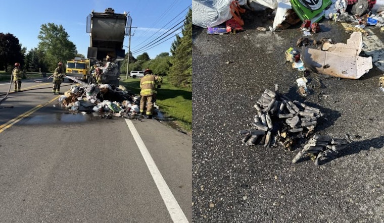 Battery Blunder Turns Troy Trash Truck Into Livernois Fireball