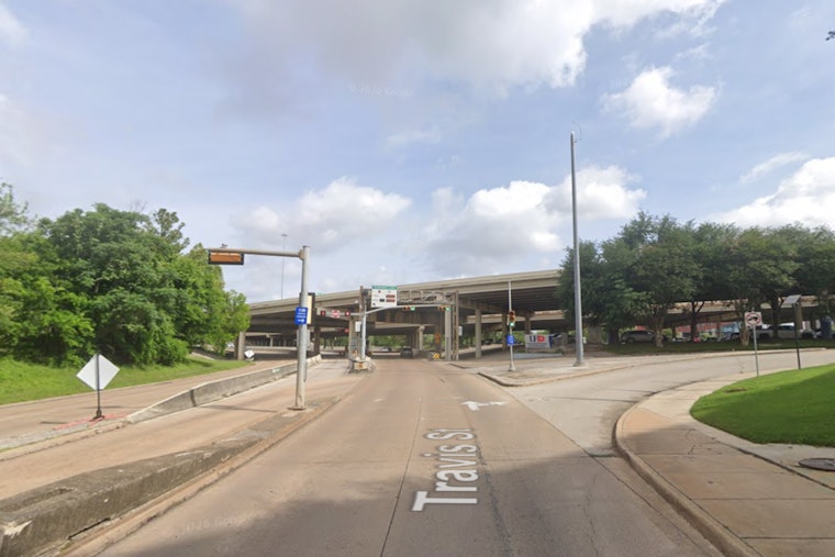 Big-Rig Soars Off I-10, Crashes By I-45 Ramp In Downtown Houston