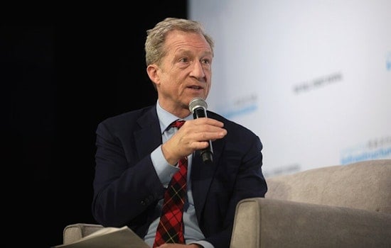 Billionaire Steyer Crashes San Jose Rally In 'Workers Over Billionaires' Tee