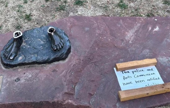 Brazen Daylight Heist: Thieves Slice ‘Prize Catch’ Statue From Greeley Park