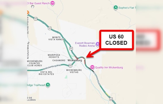 Brush Fire Slams US 60 Near Wickenburg, Shuts Highway In Both Directions