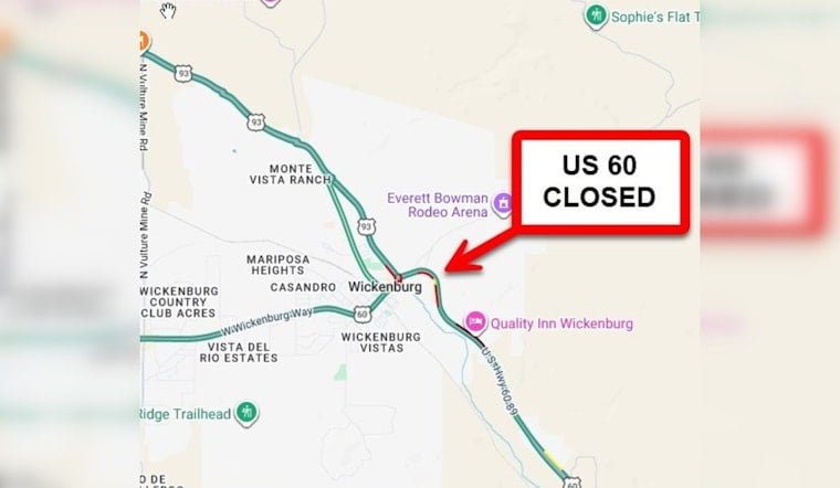 Brush Fire Slams US 60 Near Wickenburg, Shuts Highway In Both Directions