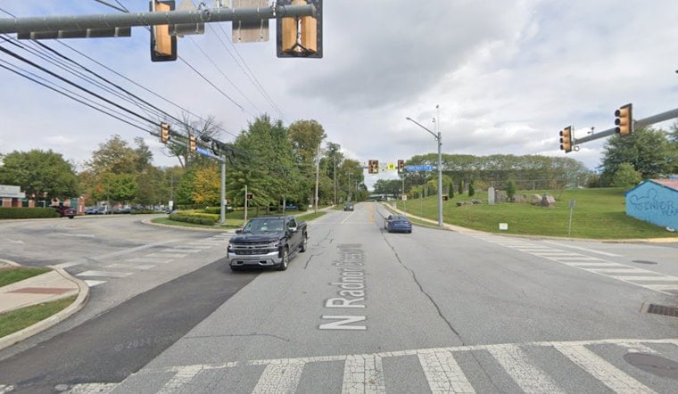 Car Lands In Creek After Wild Ride On Radnor High Track