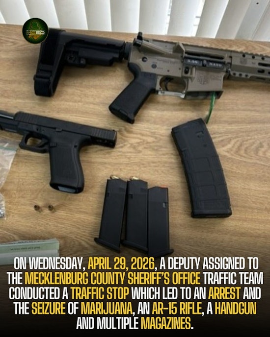 Charlotte Deputy Traffic Stop Uncovers AR-15, Diaper-Bag Gun and Weed Stash