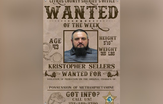 Citrus County Man on the Run After Meth Probation Violation, Cops Say