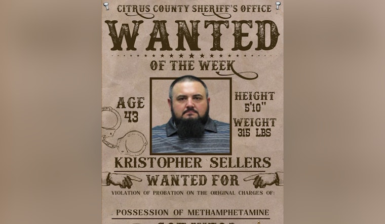 Citrus County Man on the Run After Meth Probation Violation, Cops Say