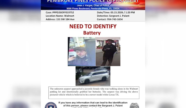 Cops Hunt Walmart Lot Groper Who Grabbed Girl In Pembroke Pines