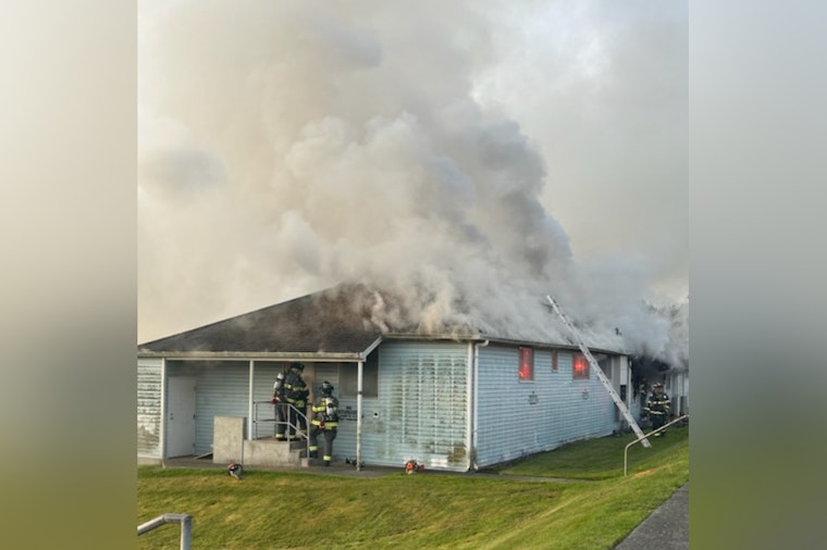 Dawn Blaze Rips Through Vacant Everett Four-Plex On Larch Street