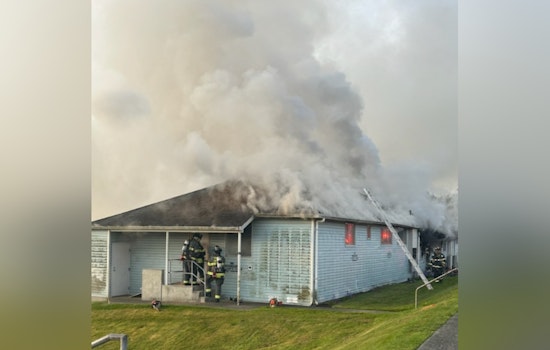 Dawn Blaze Rips Through Vacant Everett Four-Plex On Larch Street