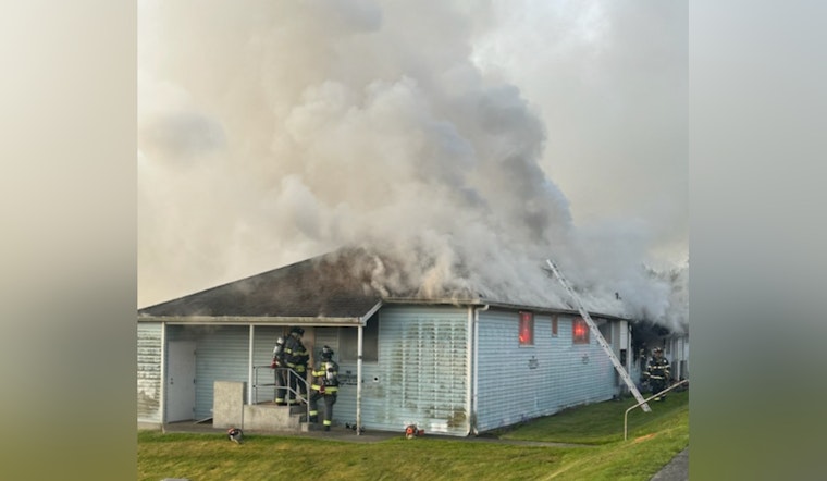 Dawn Blaze Rips Through Vacant Everett Four-Plex On Larch Street
