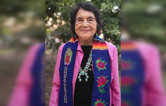Dolores Huerta Returns To Public Eye In Downtown LA