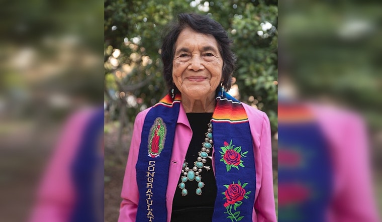 Dolores Huerta Returns To Public Eye In Downtown LA