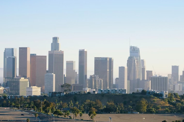 Downtown LA Fog And Gusty Inland Winds Today