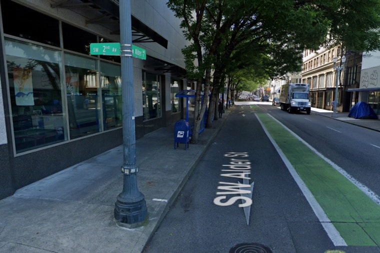 Downtown Portland Commute Jolted As Alder Street Sinkhole Opens Up