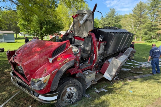 Dresden Fire Tanker Flips Off Hill Road, Leaves One Firefighter Clinging To Life