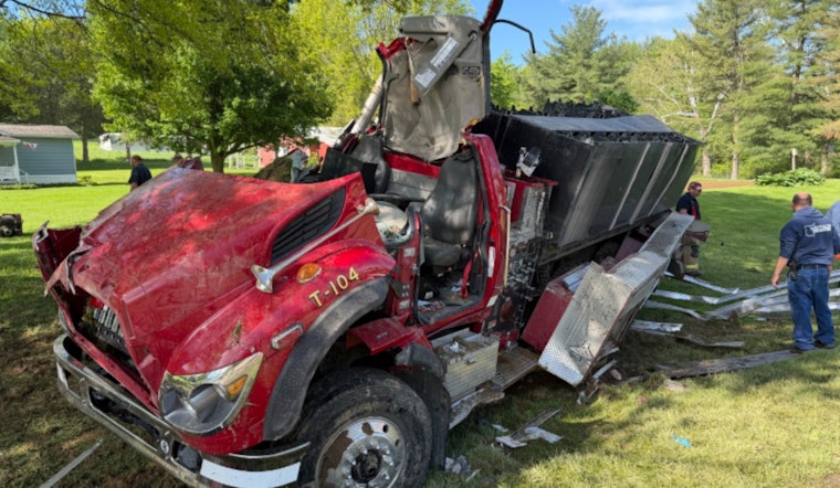 Dresden Fire Tanker Flips Off Hill Road, Leaves One Firefighter Clinging To Life