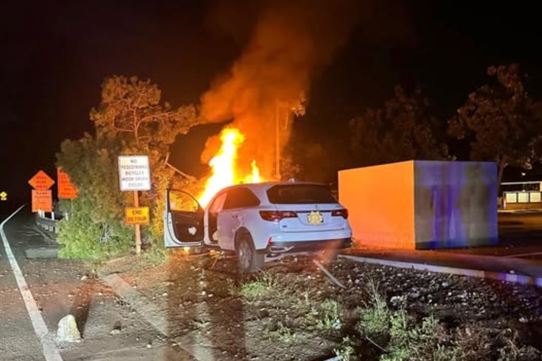 Dublin Stolen-Car Chase Ends In Fiery Crash, Driver Nabbed
