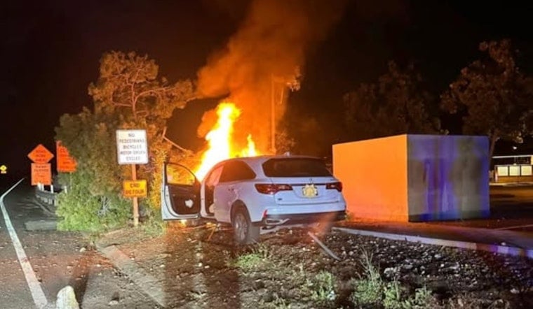 Dublin Stolen-Car Chase Ends In Fiery Crash, Driver Nabbed