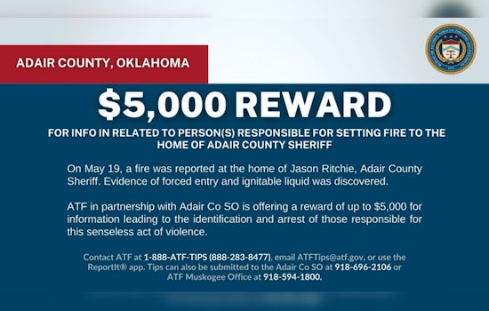 Feds Dangle $5K After Suspicious Blaze Rips Through Adair County Sheriff’s Home
