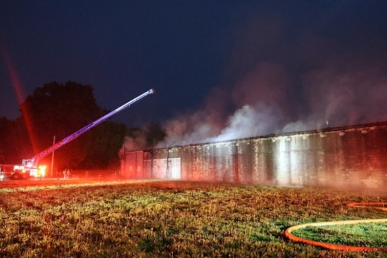 Flames Rip Through Shuttered Washington Street Flea Market on Indy's East Side