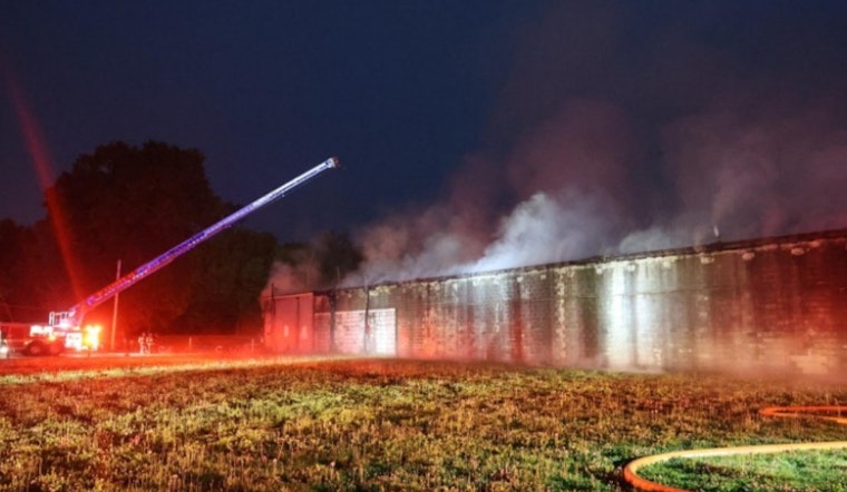 Flames Rip Through Shuttered Washington Street Flea Market on Indy's East Side