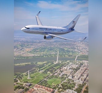Founding Fathers Fly In As Freedom Plane Descends On Houston