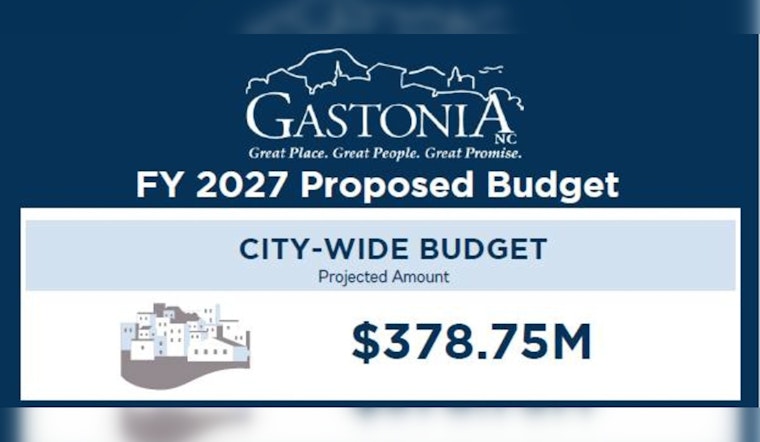 Gastonia Floats $378.75 Million Budget With Raises, No Tax Jolt