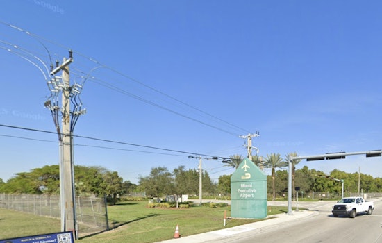 Huge Grass Blaze Ignites Next to Miami Executive Airport