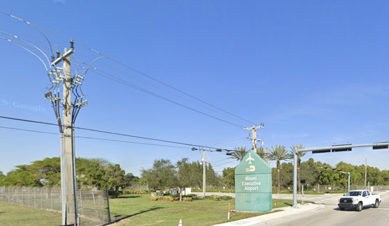 Huge Grass Blaze Ignites Next to Miami Executive Airport