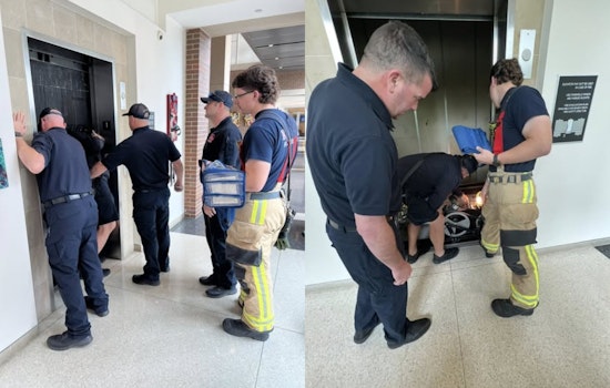 Keller Elevator Jam Traps Voters as Firefighters Haul Ballot Machine Down Stairs