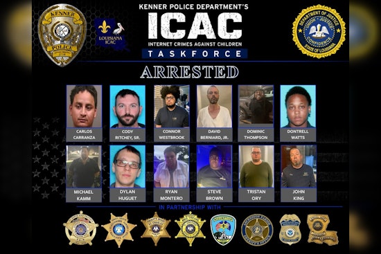 Kenner Cops Spring Multi-State Cyber Trap on Suspected Online Predators